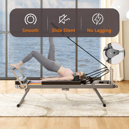 Pilates Core Bed, Foldable Home High Quality, Yoga Studio Commercial Fitness Equipment, Black