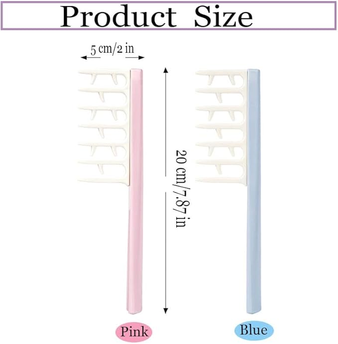 Volumizing Wide Toothed Fluffy Curly Hair Comb for All Hair Types - Deer Antlers Design