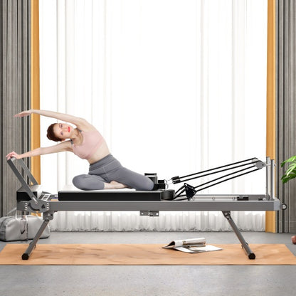 Pilates Core Bed, Foldable Home High Quality, Yoga Studio Commercial Fitness Equipment, Black