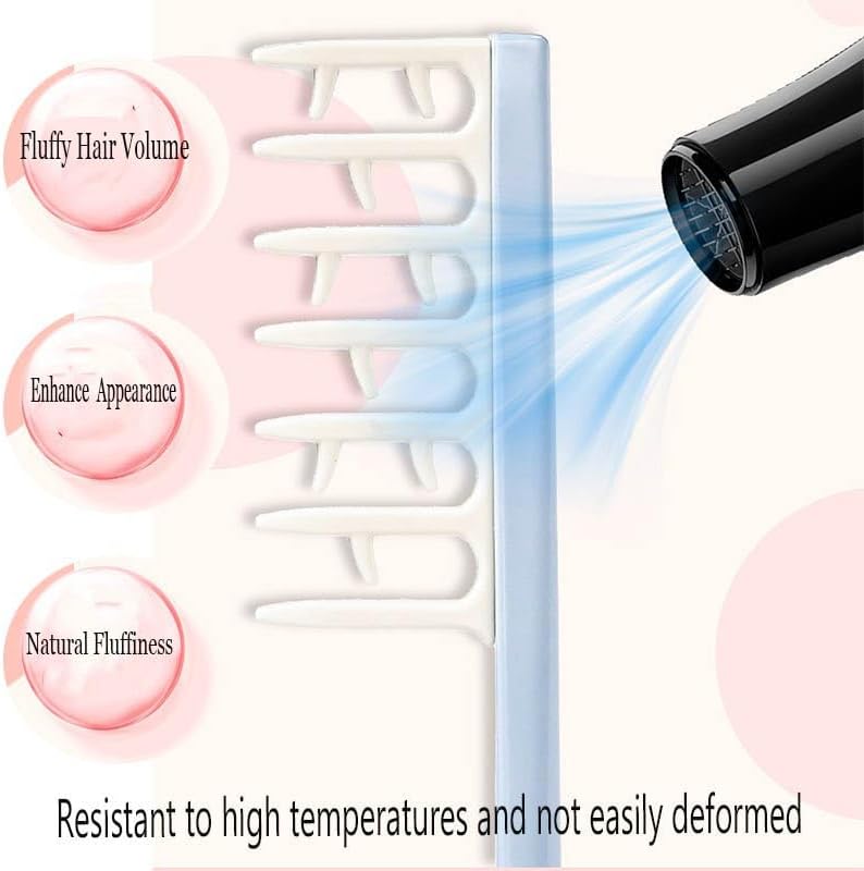 Volumizing Wide Toothed Fluffy Curly Hair Comb for All Hair Types - Deer Antlers Design