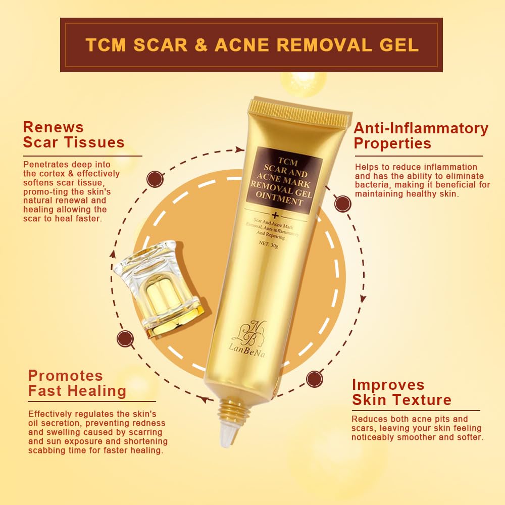 Scar Removal Cream - TCM Scar Cream for Surgical Scars, Acne Skin Care Cream, Acne Treatment Cream for Scars, Burns, Stretch Marks, Acne Spots