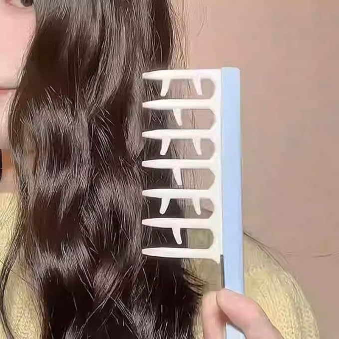 Volumizing Wide Toothed Fluffy Curly Hair Comb for All Hair Types - Deer Antlers Design