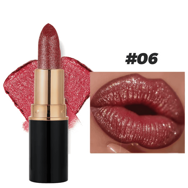 Diamond Lip Gloss Glitter Waterproof Lipstick - Sccoti