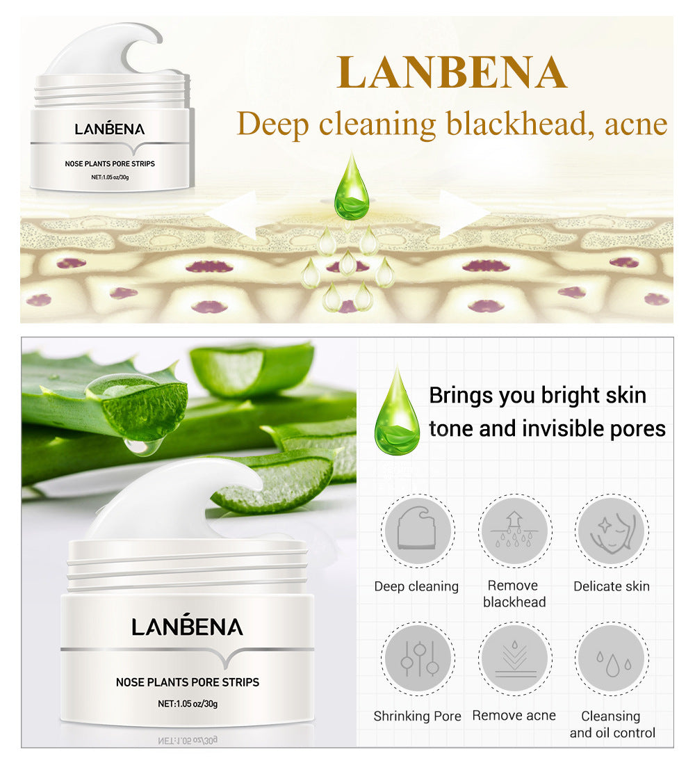 LANBENA Anti-Blackhead Peel Off Mask - Removes Blackheads from Face and Nose