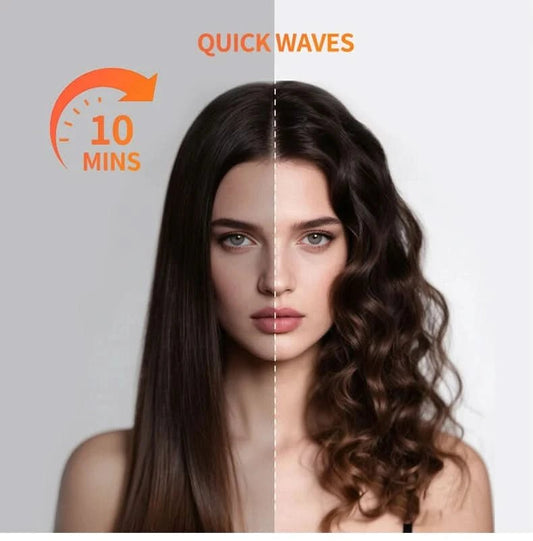 5 Temperature Levels Professional Automatic Portable 360° Ceramic Hair Curler PTC Heater Negative Ion Technology Spiral Wand - Sccoti