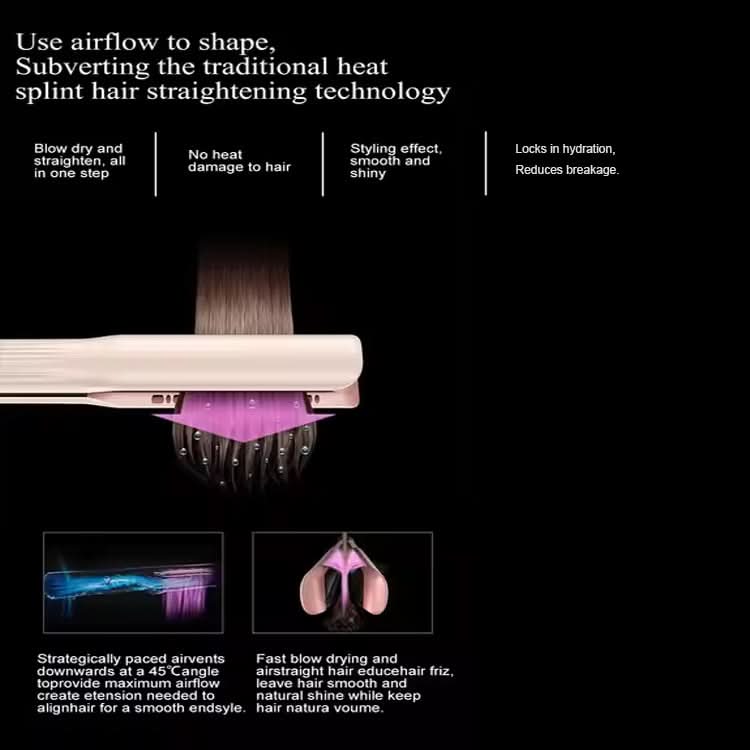 Viral 2 - in - 1 Air Straightener - No Heat Damage, Ionic Frizz Control, Fast Styling & Hair Protection for Smooth & Shiny Hair - Sccoti