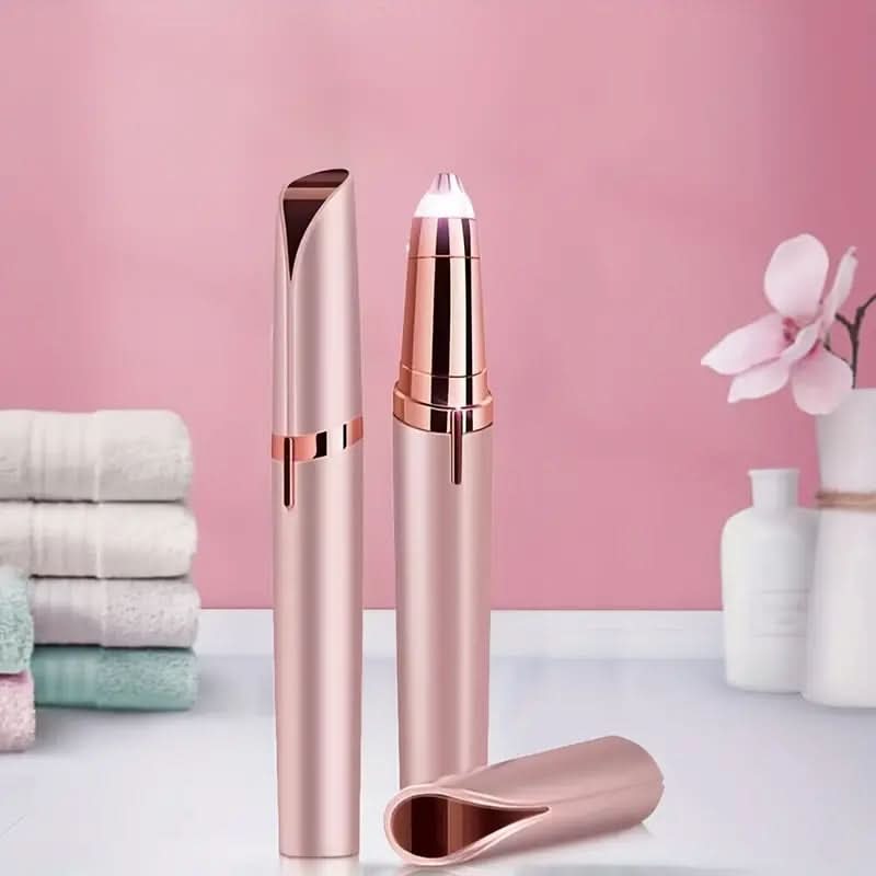Portable Eyebrow Electric Hair Remover for Women with Led Light, Painless & Safe Eyebrow Epilator - Sccoti