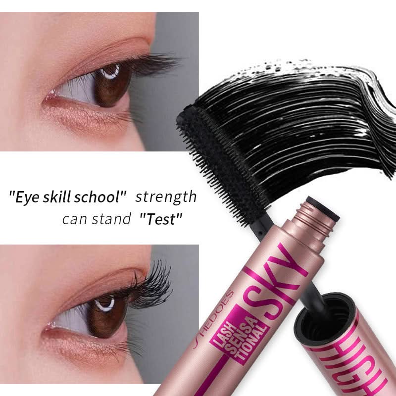 4D Long Lasting Mascara - Washable Volumizing Waterproof Black Sweatproof Curling Mascara - Sccoti