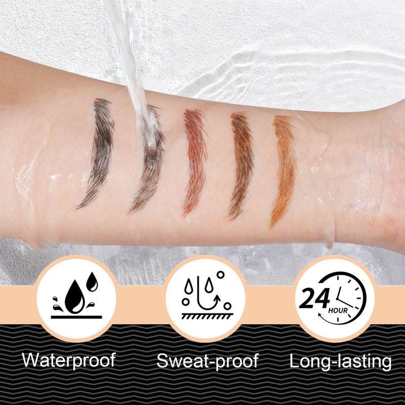 Magic Eyebrow Microblading Pencil Long - Lasting 4 - Tip Magic Eyebrow Pencil | Precise Fine Stroke Brow Pen for Natural - Looking Brows - Sccoti