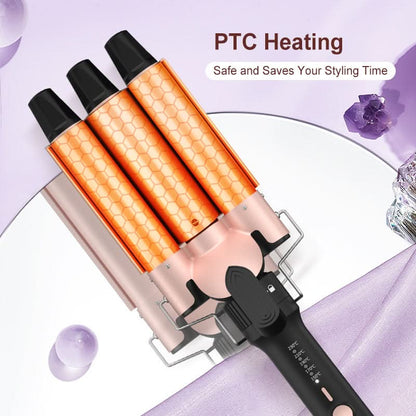 Professional 5 - in - 1 Curling Iron Set with Removable Barrels Create Loose Waves, Tight Curls, and Beachy Rings for Hair Types - Sccoti