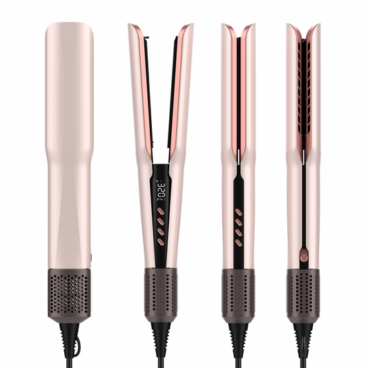 Viral 2-in-1 Air Straightener - No Heat Damage, Ionic Frizz Control, Fast Styling & Hair Protection for Smooth & Shiny Hair