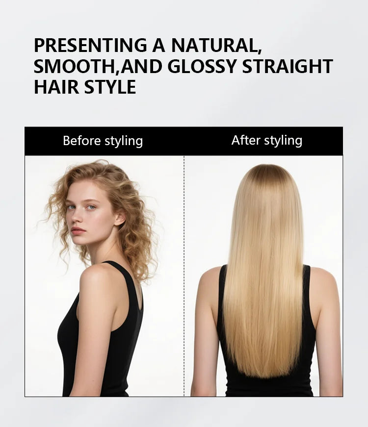 Viral 2-in-1 Air Straightener - No Heat Damage, Ionic Frizz Control, Fast Styling & Hair Protection for Smooth & Shiny Hair