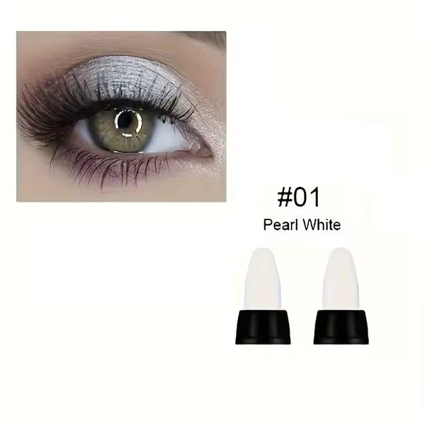 Sombra de Ojos Perlada de 16 Colores, Maquillaje de Ojos con Purpurina Colorida, Impermeable de Larga Duración, Sombra de Ojos que No se Corre