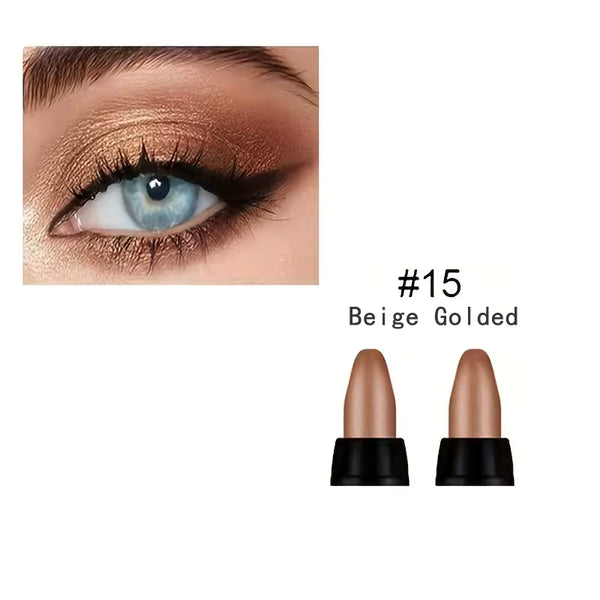 Sombra de Ojos Perlada de 16 Colores, Maquillaje de Ojos con Purpurina Colorida, Impermeable de Larga Duración, Sombra de Ojos que No se Corre