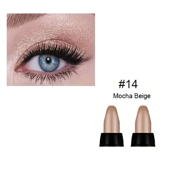 Sombra de Ojos Perlada de 16 Colores, Maquillaje de Ojos con Purpurina Colorida, Impermeable de Larga Duración, Sombra de Ojos que No se Corre