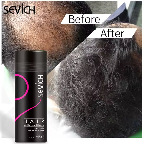 Polvo de fibras capilares para cubrir la pérdida de cabello y la barba irregular