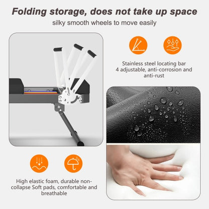 Pilates Core Bed, Foldable Home High Quality, Yoga Studio Commercial Fitness Equipment, Black