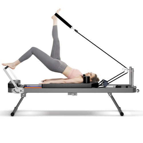 Pilates Core Bed, Foldable Home High Quality, Yoga Studio Commercial Fitness Equipment, Black