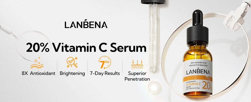 20% Vitamin C Serum For Face, Brightening Skin, Dark Spot Remover, Reduce Wrinkle, Anti Aging Glowing Serum, Facial Moisturizer with Niacinamide, Vitamin E, Hyaluronic Acid, 15 ML/ 0.51 Fl oz - Sccoti