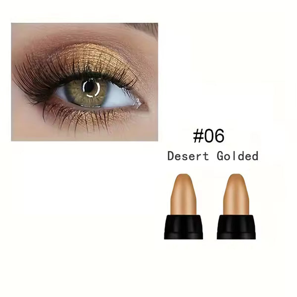 Sombra de Ojos Perlada de 16 Colores, Maquillaje de Ojos con Purpurina Colorida, Impermeable de Larga Duración, Sombra de Ojos que No se Corre