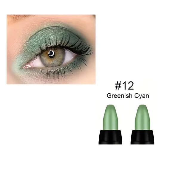 Sombra de Ojos Perlada de 16 Colores, Maquillaje de Ojos con Purpurina Colorida, Impermeable de Larga Duración, Sombra de Ojos que No se Corre