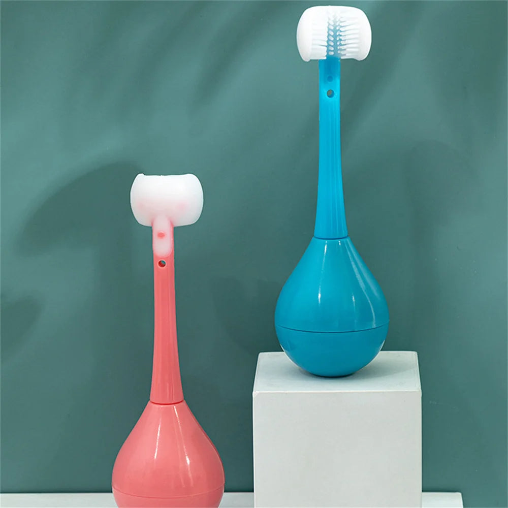 Three-sided children's toothbrush