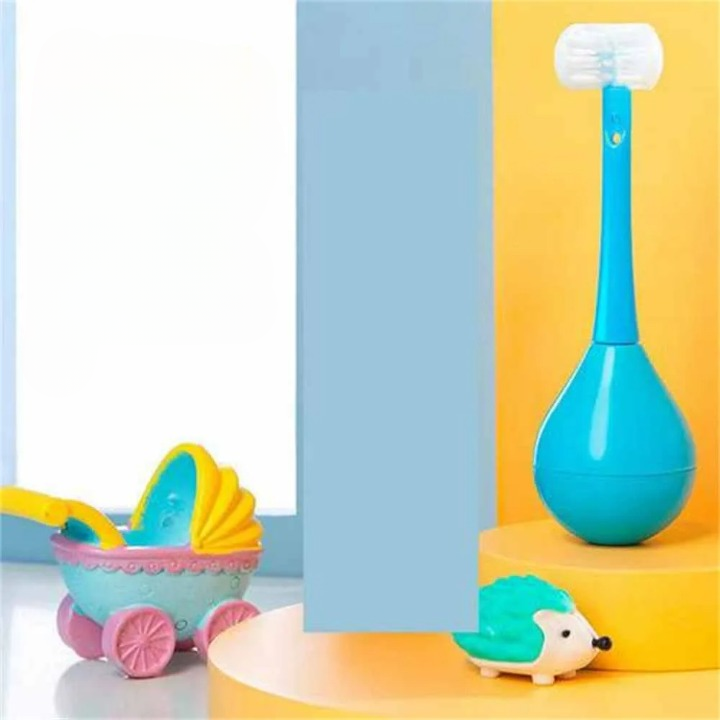 Three-sided children's toothbrush