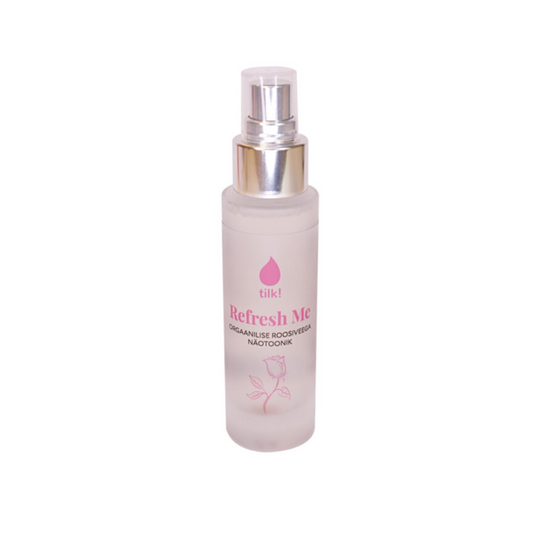 Tónico facial probiótico Refresh Me con agua de rosas orgánica, 50 ml